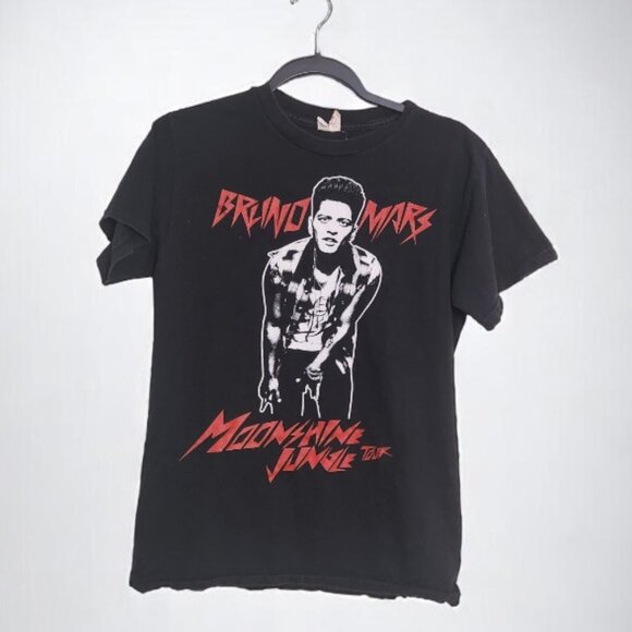 Black Bruno Mars Moonshine Jungle Tour 2014 T-Shirt - Picture 3 of 4